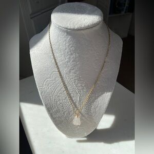 Gold Wire Wrapped Clear Quartz Necklace